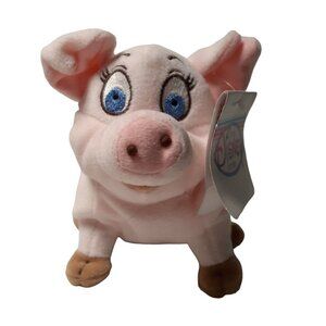 Disney Hen Wen Pig Bean Bag Black Cauldron Plush Stuffed Doll Tags Vintage 7”